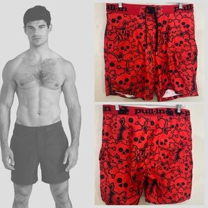 Pullin Swim Trunks 33" waist 7.5" inseam Gently worn 100% polyester